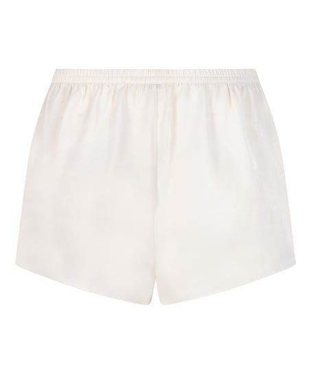 Minimal satijnen short, Wit
