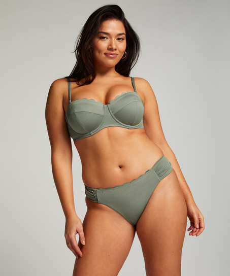 Voorgevormde beugel bikinitop Scallop Cup E +, Groen