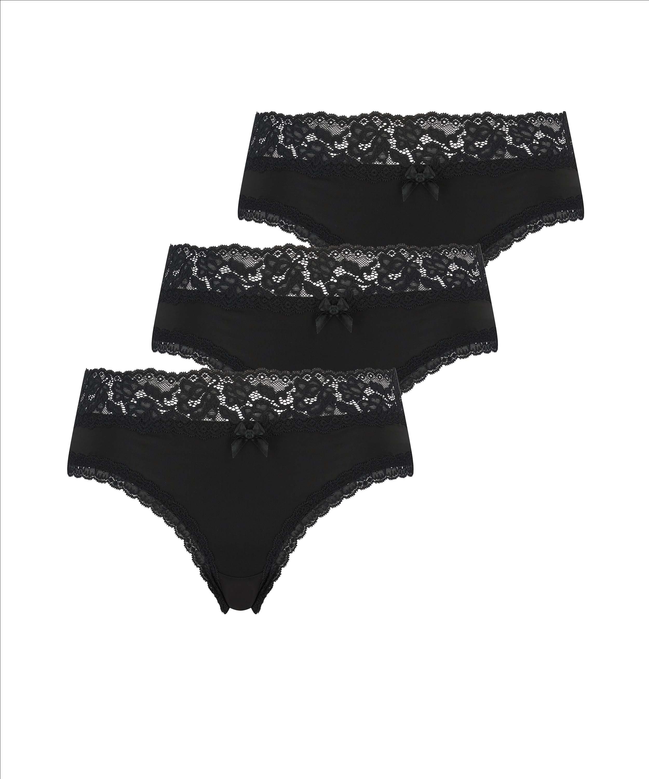 3-pack Brazilian short Dakota, Zwart, main