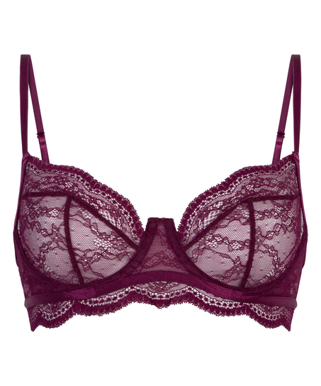 Soutien-gorge non-rembourr&eacute; &agrave; armatures Isabelle, Pourpre