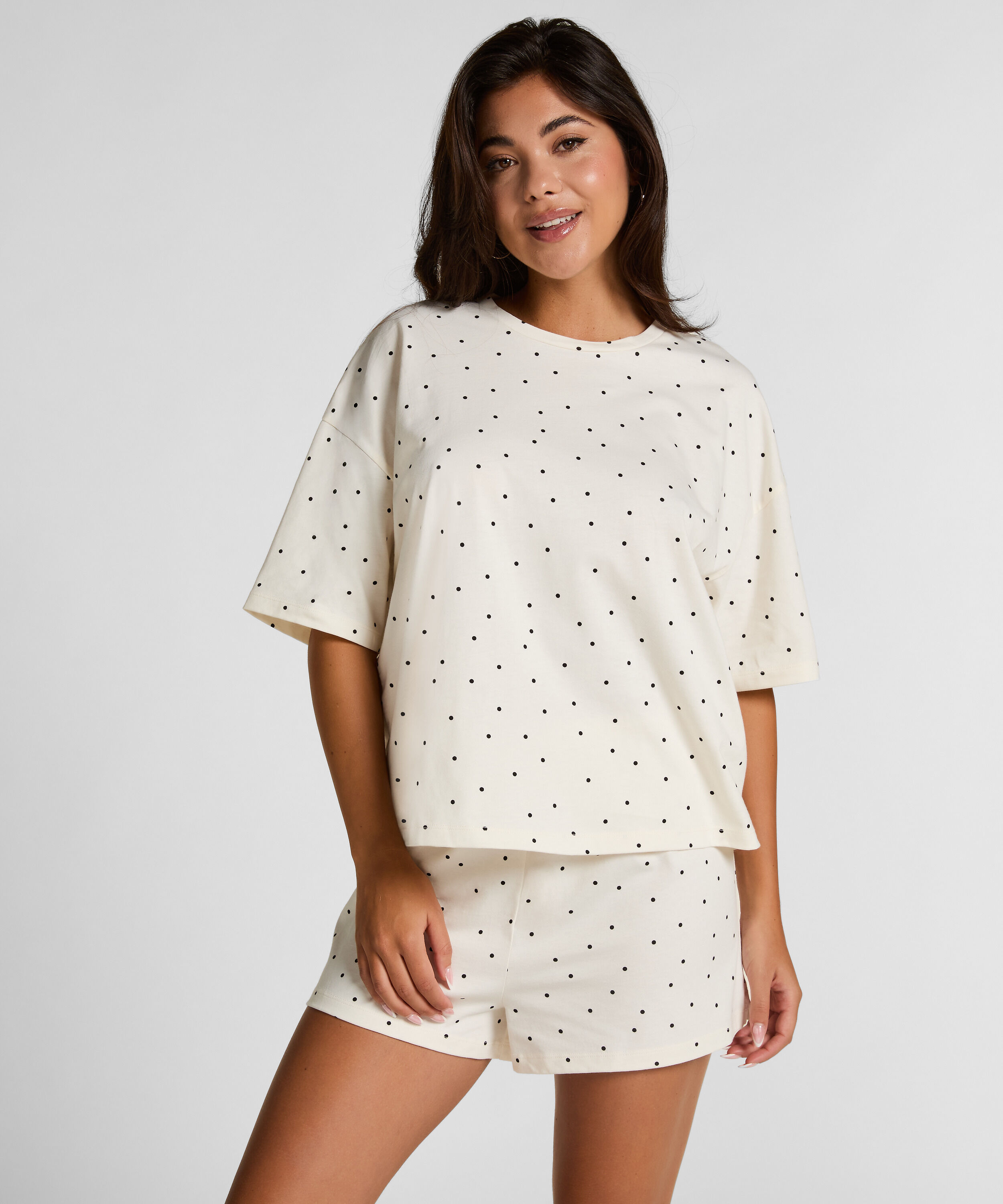 Pyjamaset Katoen Jersey Short, Wit