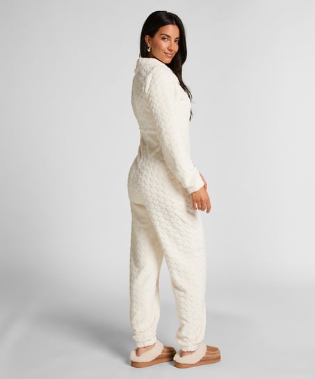 Onesie Fleece, Wit
