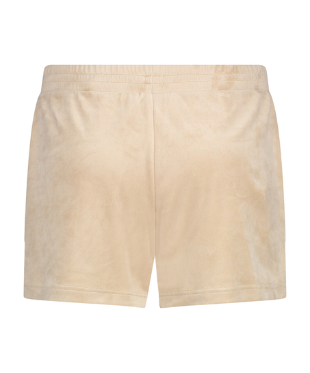 Shorts Velours Pocket, Beige