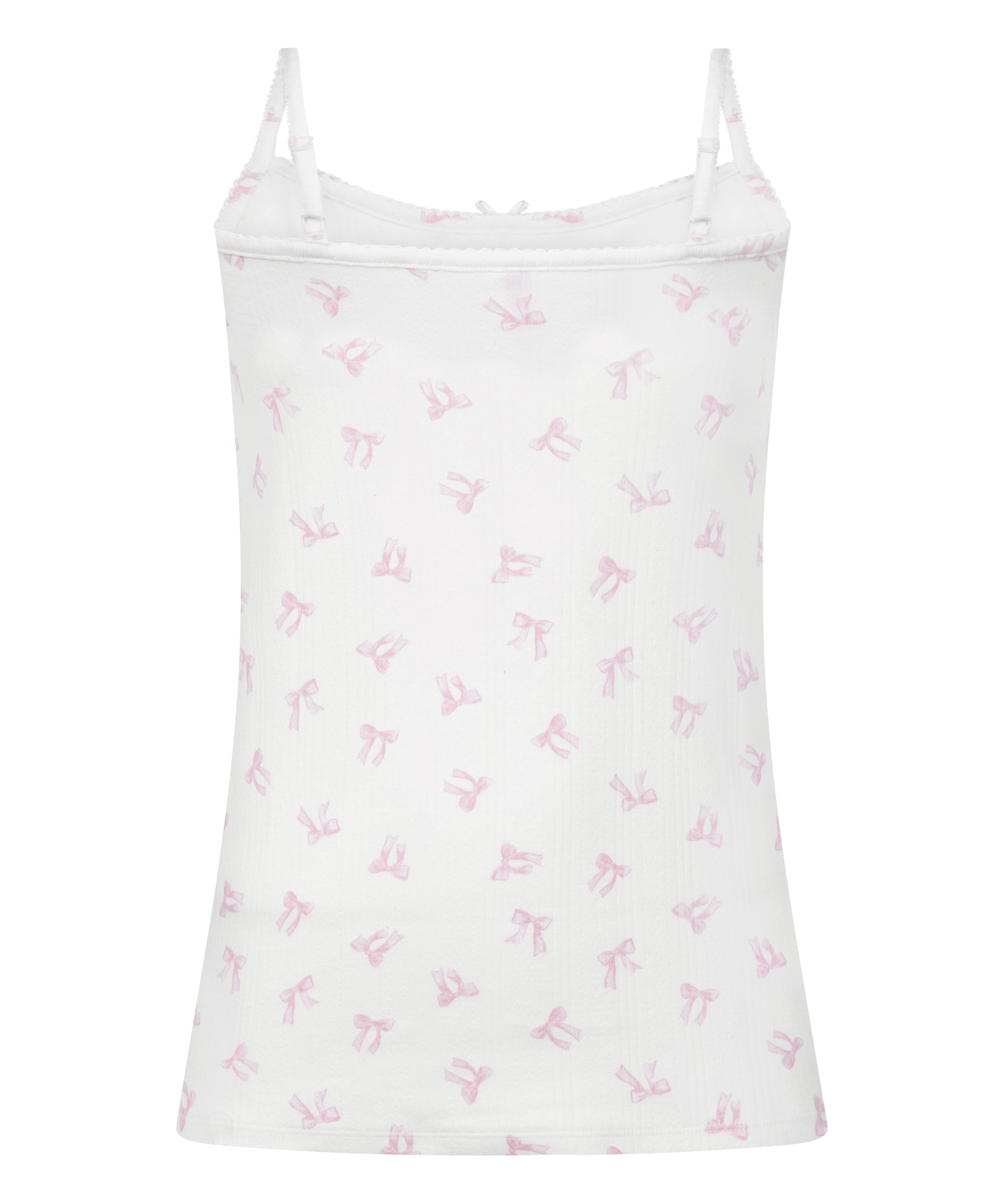 Pointelle camitop, Wit, main