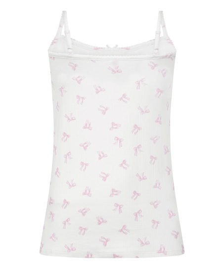 Pointelle camitop, Wit