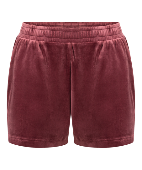 Shorts Velours Pocket, Rood