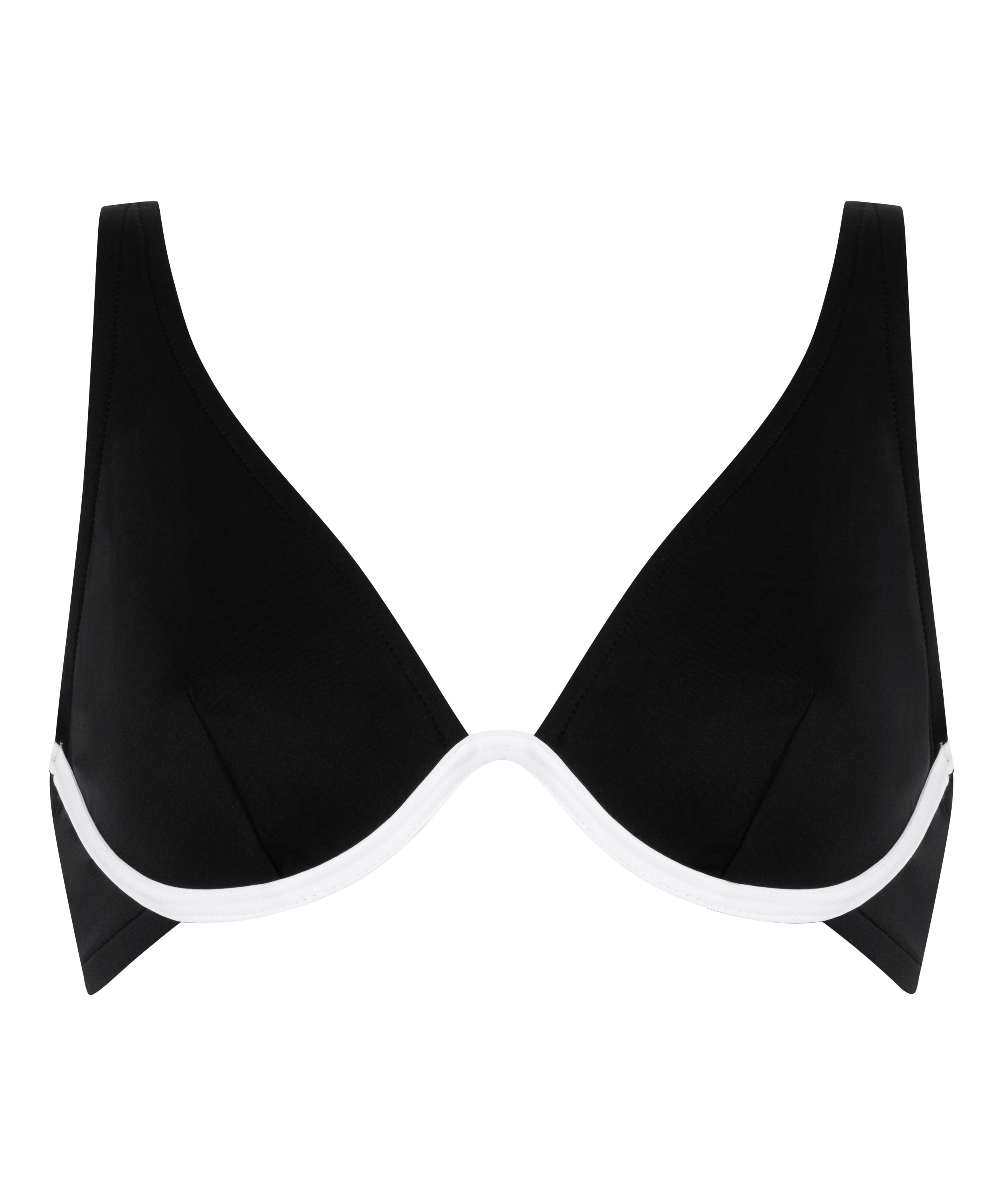 Neoprene bikinitop, Zwart, main