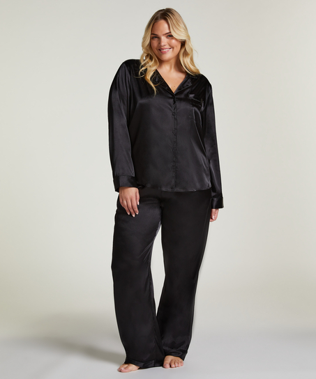 Pantalon Satin, Noir