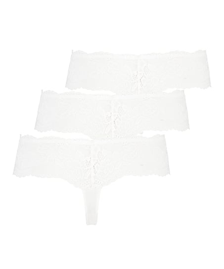 3-pack boxerstring Florence, Wit