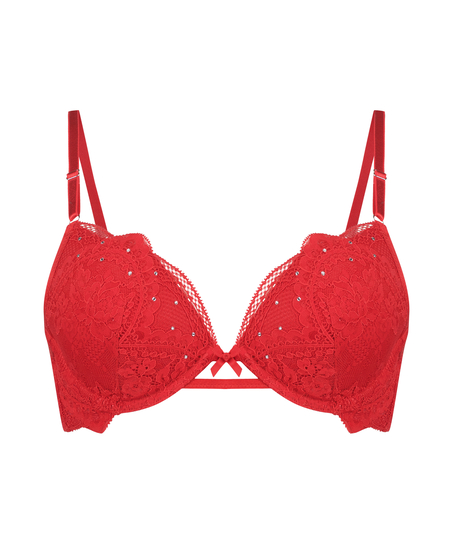 Voorgevormde push-up beugel bh Oceana, Rood