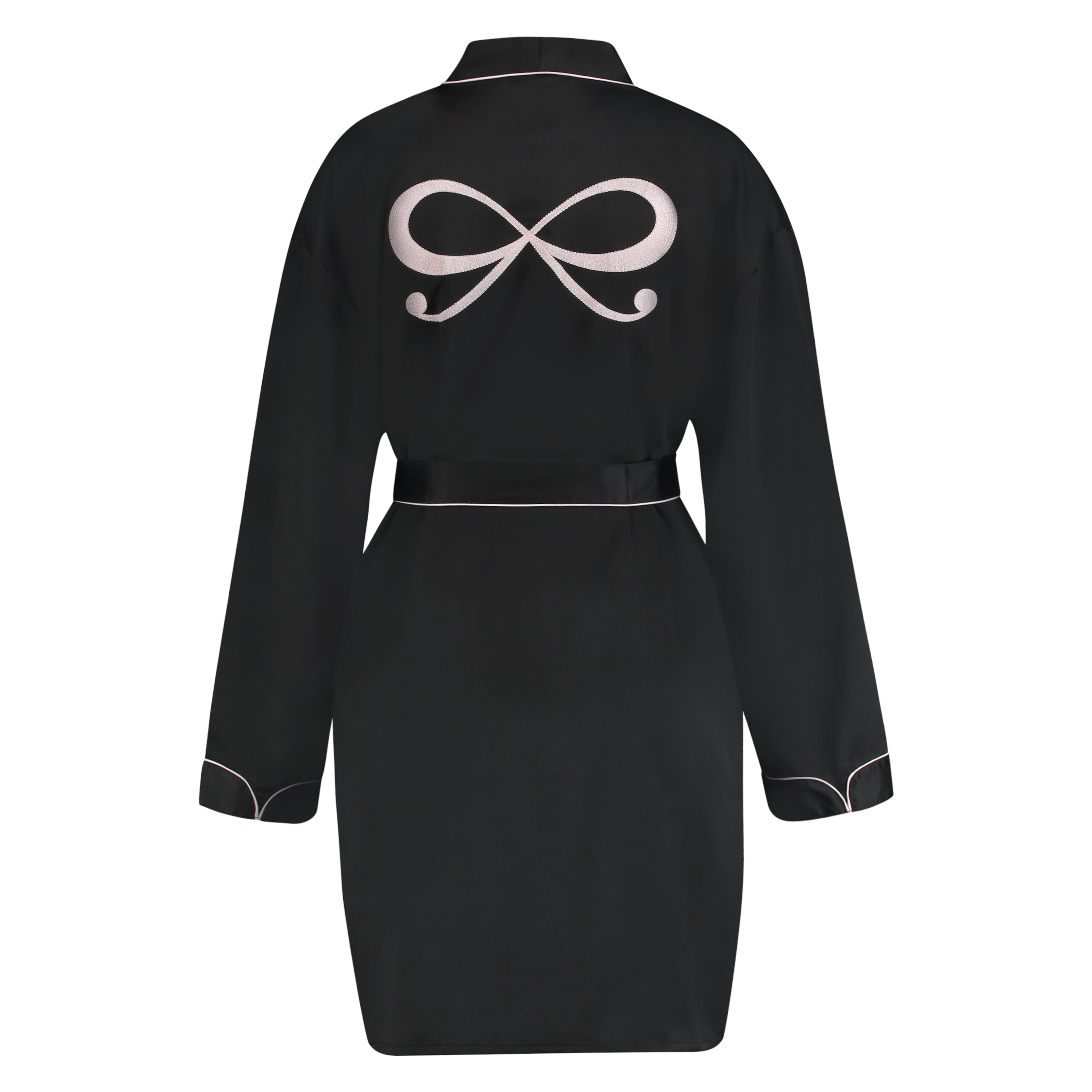 Kimono Satin, Zwart, main