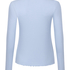 Geribde jersey top, Blauw