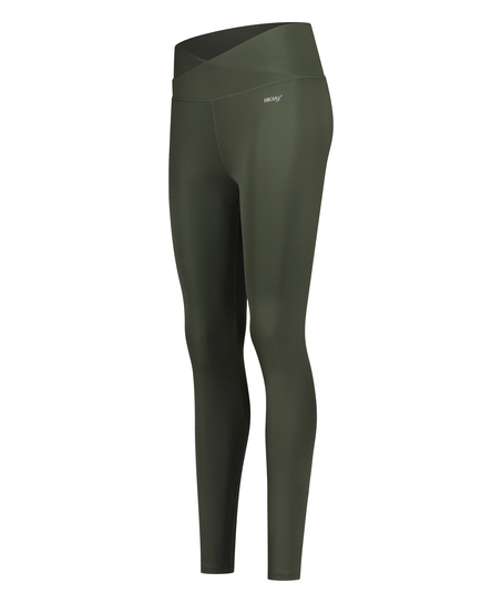 HKMX Legging crois&eacute; &agrave; taille haute, Vert