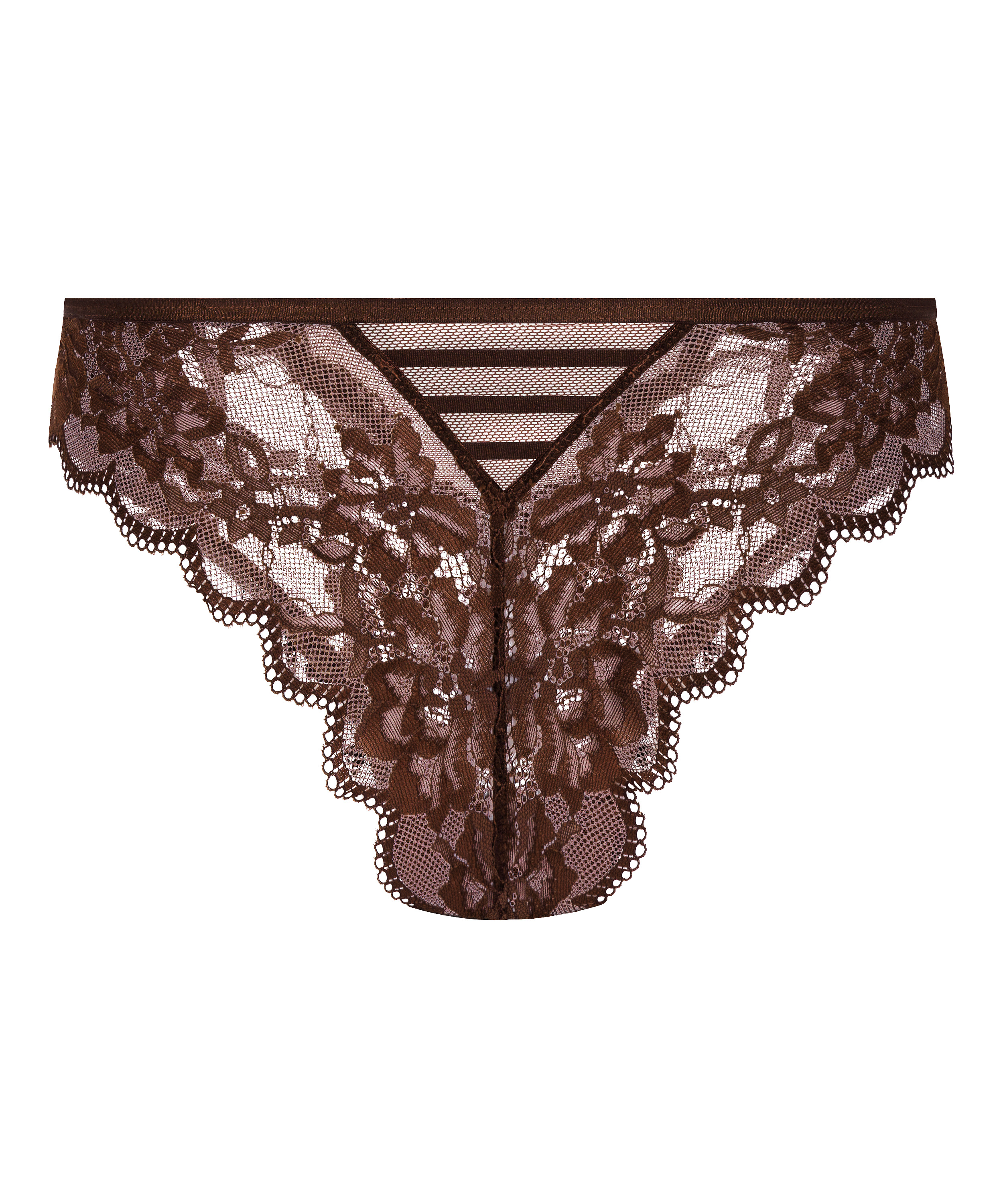 Slip brésilien Lisa, Brun, main