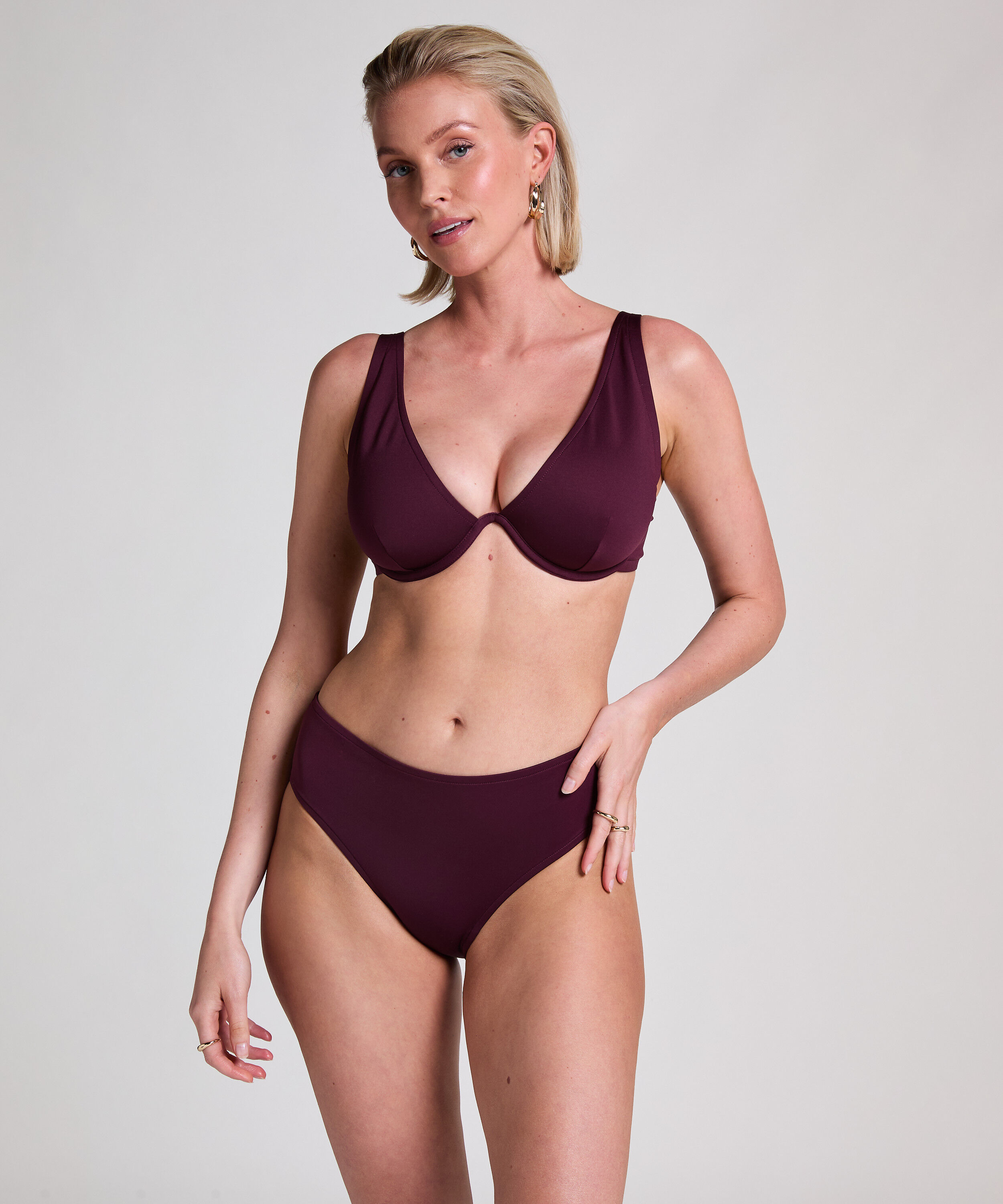 Bas de bikini en néoprène Rio, Pourpre