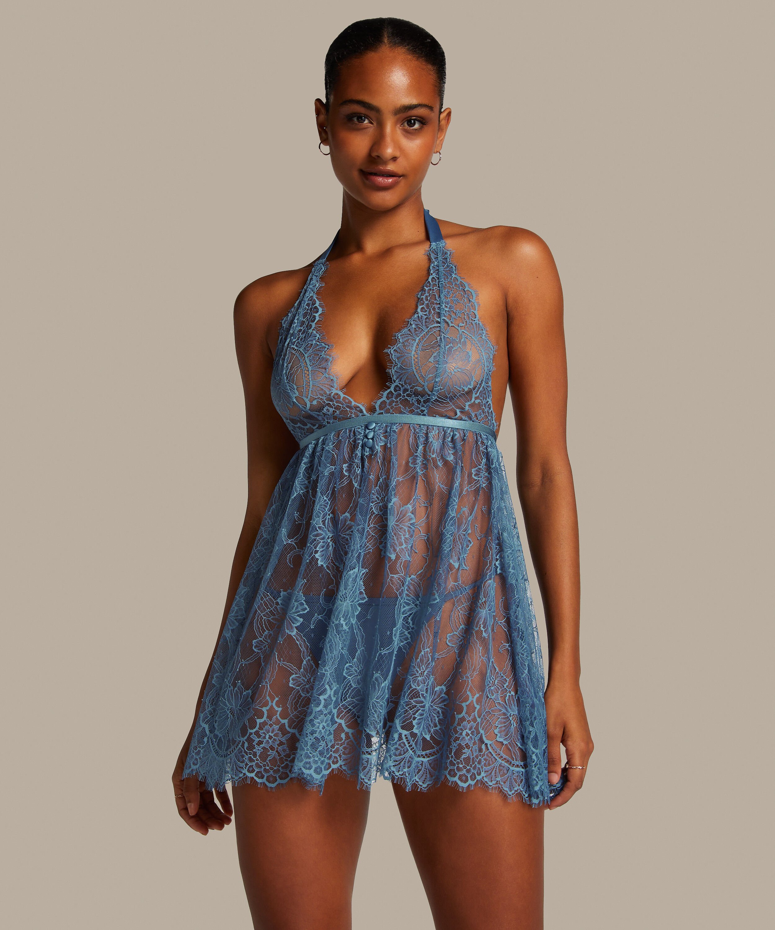 Slipdress Magdalena, Blauw