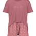 Korte pyjama set, Roze