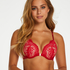 Voorgevormde push up beugel bh Cardi, Rood