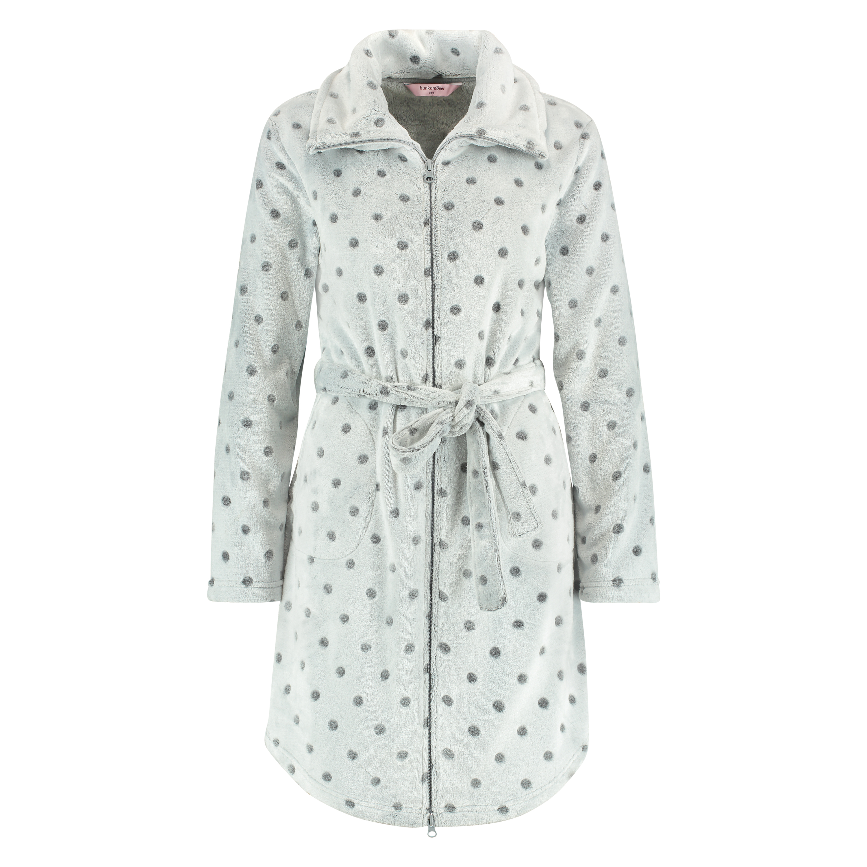 Badjas Fleece Zipper, Grijs, main