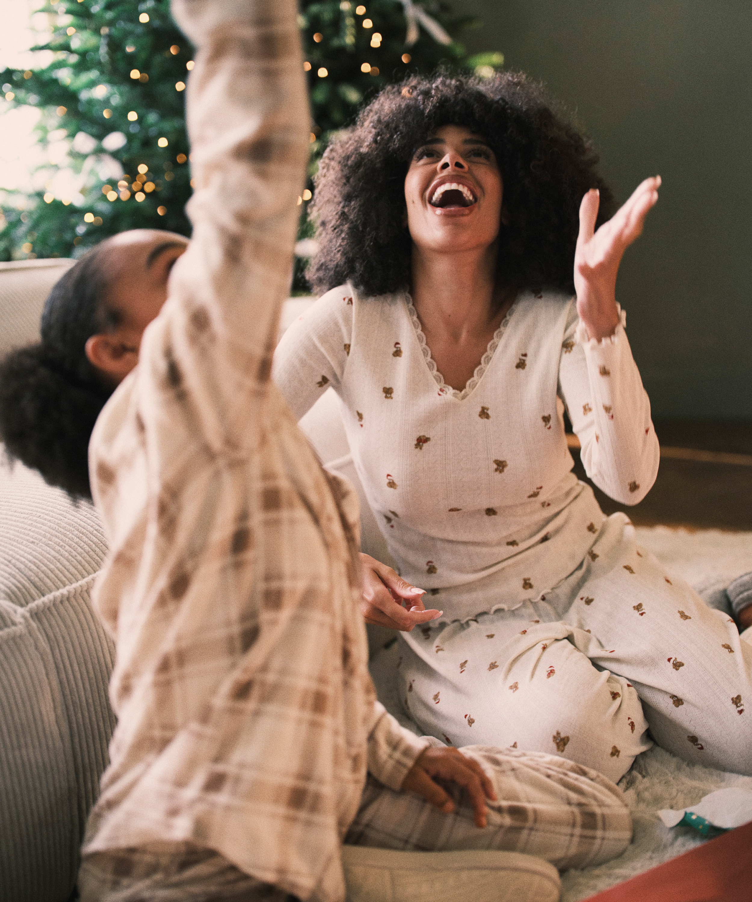 Pyjamatop Pointelle, Wit, main