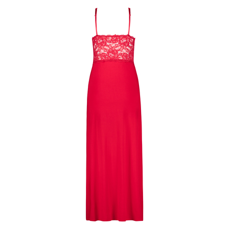 Slipdress Nora Lace Long, Rood
