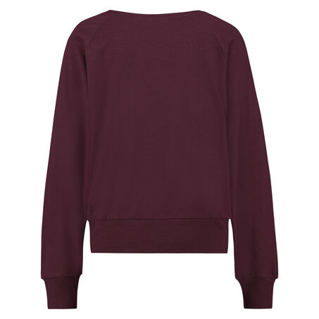 Pyjama top lange mouwen loose fit, Rood