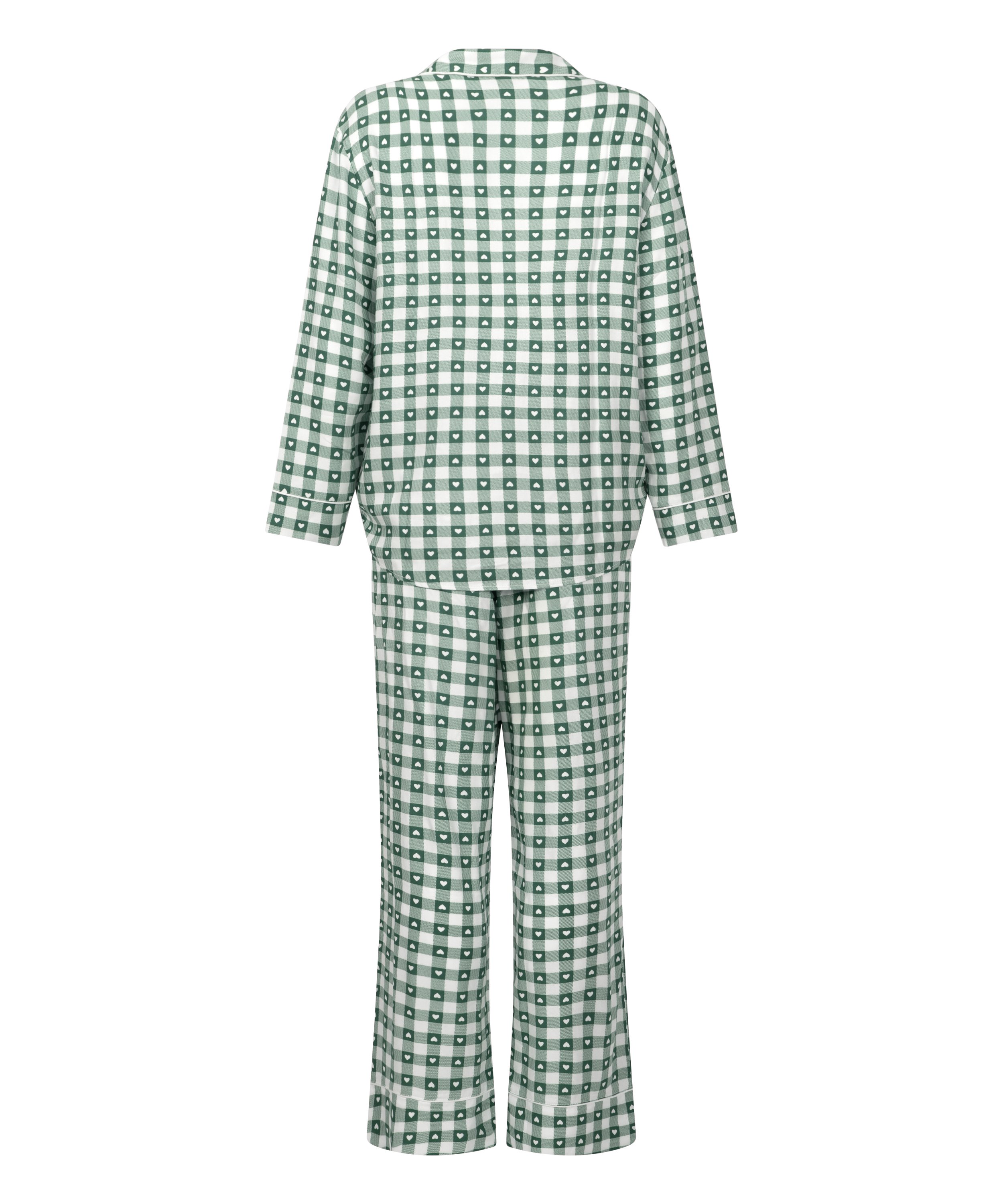 Pyjama en serg&eacute;, Vert, main