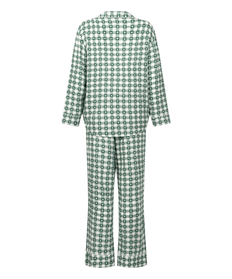 Pyjama en serg&eacute;, Vert