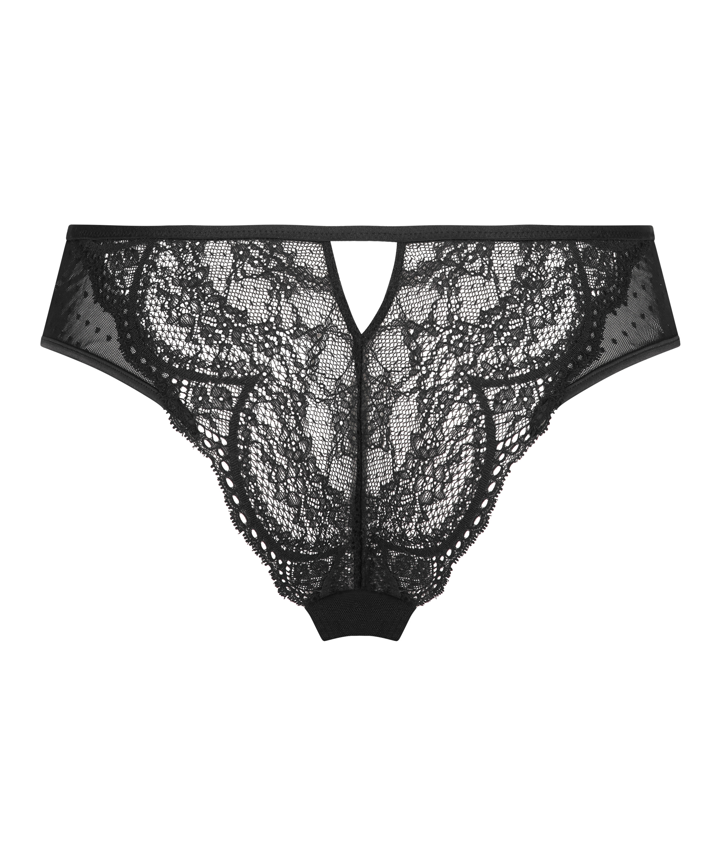 Slip br&eacute;silien Fleur Nyakim, Noir, main