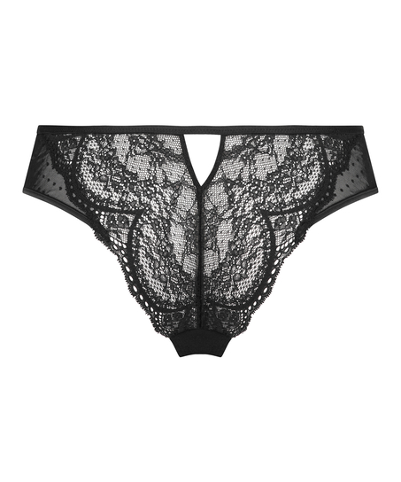 Slip br&eacute;silien Fleur Nyakim, Noir