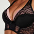 Voorgevormde longline push-up beugel bh Zinnia Ann Kathrin, Zwart