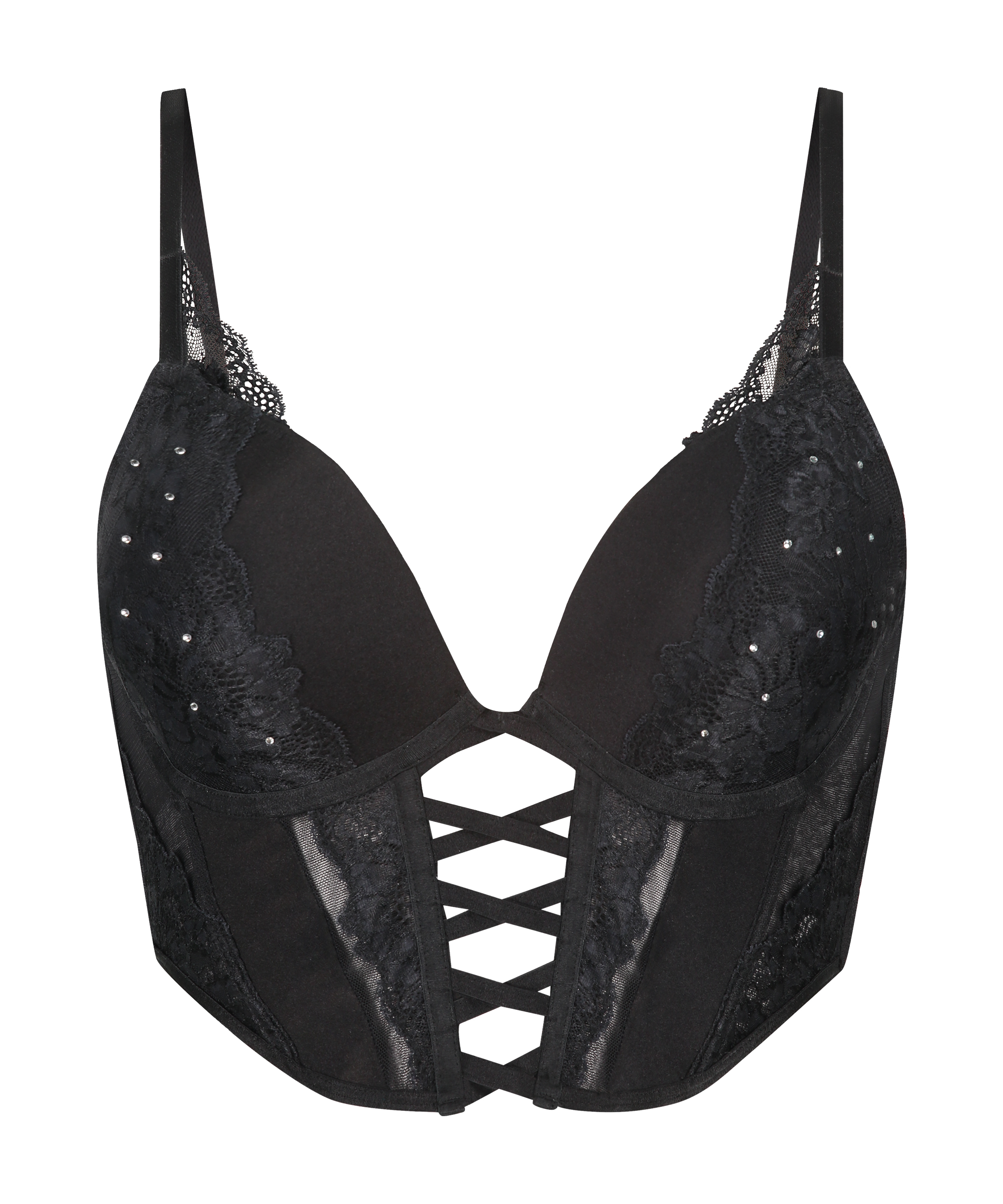 Soutien-gorge push-up à armatures préformé Gigi, Noir, main