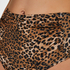 Hoog cheeky bikinibroekje Leopard, Bruin