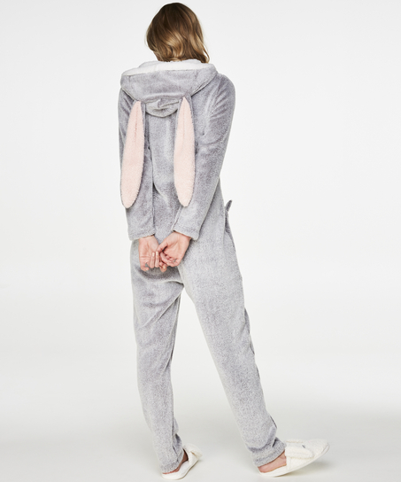 Onesie Fleece Animal, Grijs
