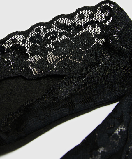 Lot de 2 paires de footies d&eacute;coup&eacute;es au laser, Noir