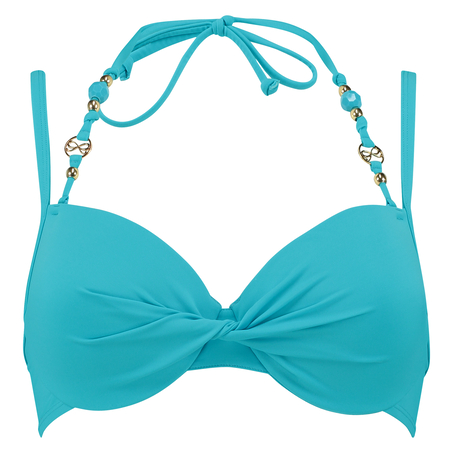 Haut de bikini pr&eacute;form&eacute; Necklace Wave, Bleu