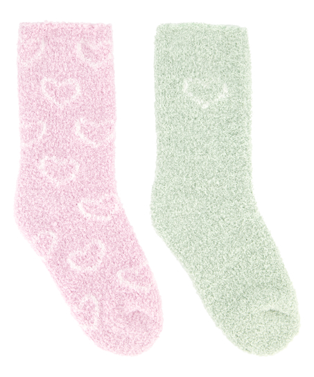 2 paar sokken Cosy, Roze