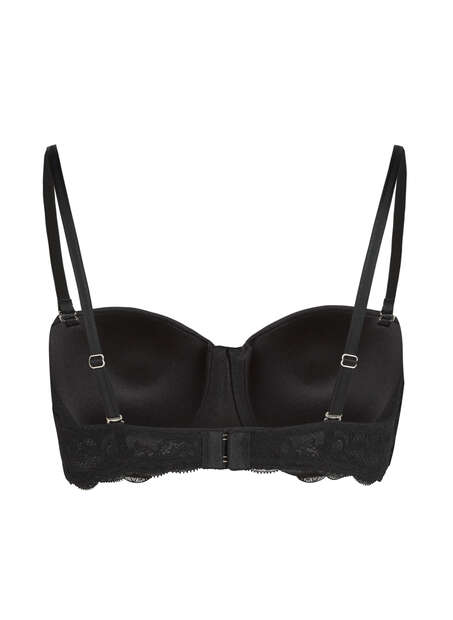 Soutien-gorge &agrave; armatures pr&eacute;form&eacute; sans bretelles Angie, Noir