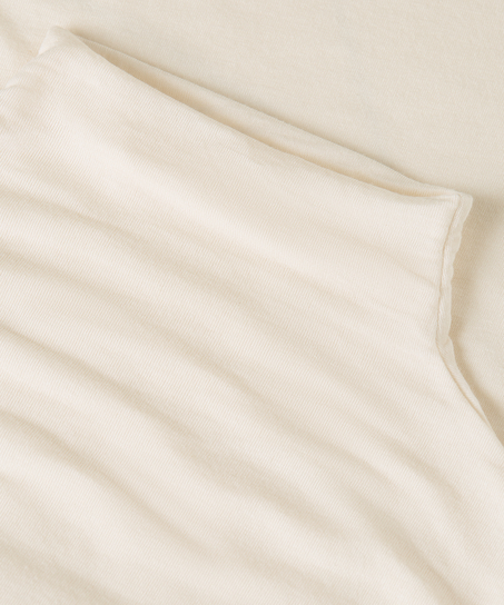 super soft Turtleneck shirt met Cashmere, Wit