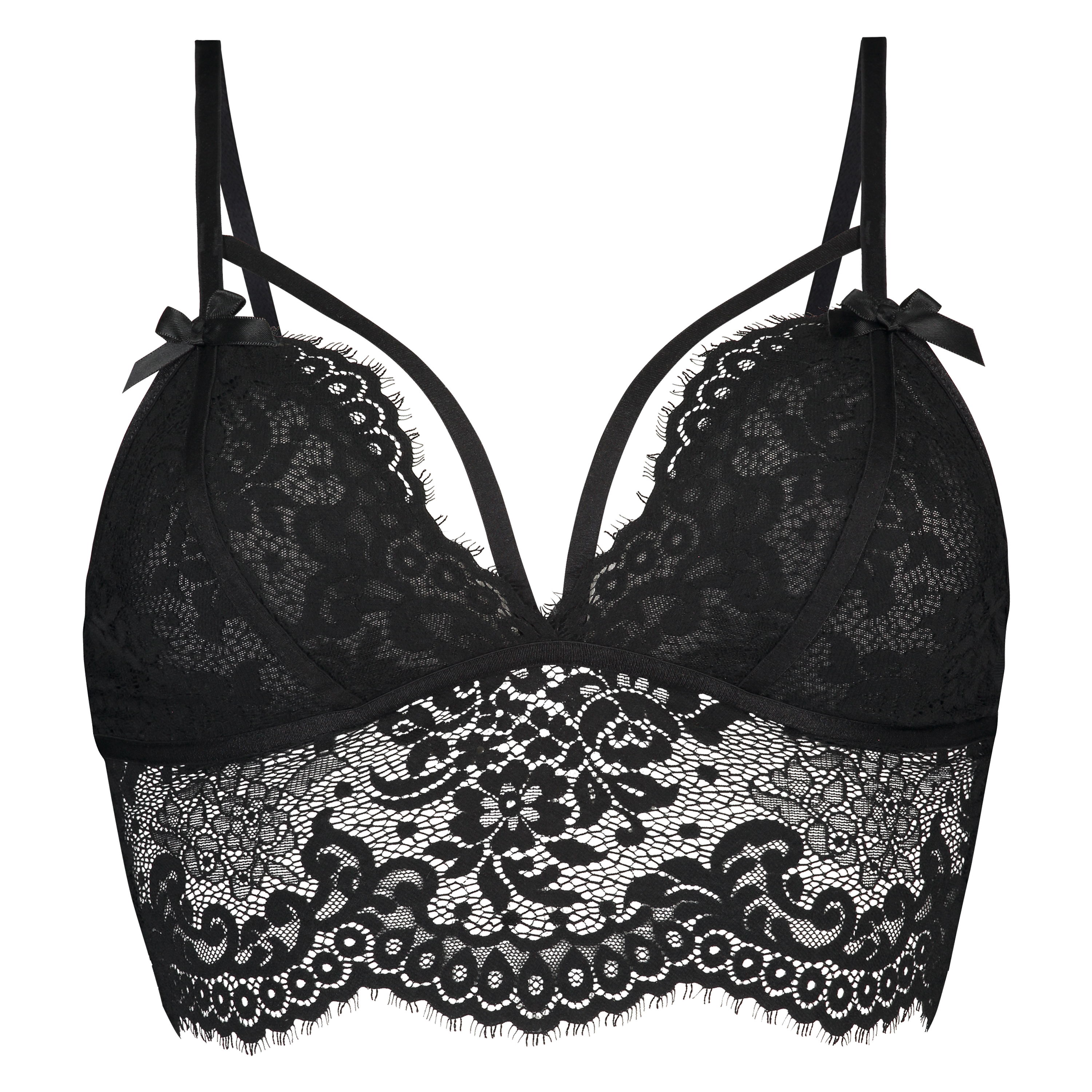 Bralette Longline Donatella, Zwart, main