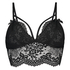 Bralette Longline Donatella, Zwart