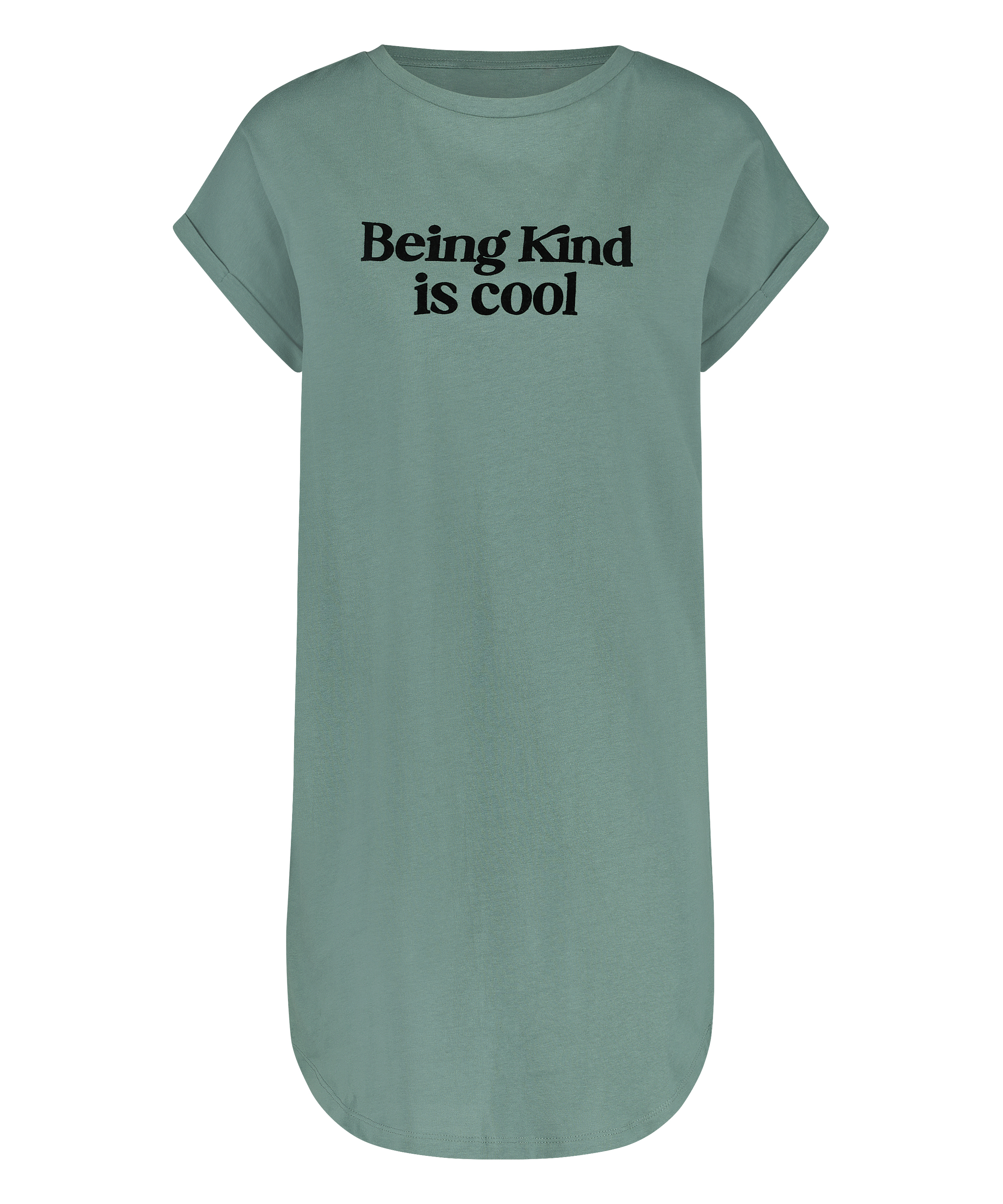 Chemise de nuit à encolure arrondie, Vert, main
