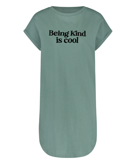 Chemise de nuit à encolure arrondie, Vert