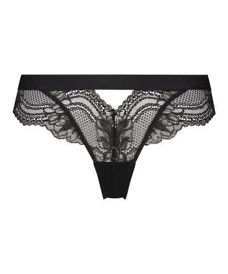 Slip brésilien Donna Sparkle, Noir