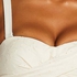 Voorgevormde bandeau bikinitop Broderie, Wit