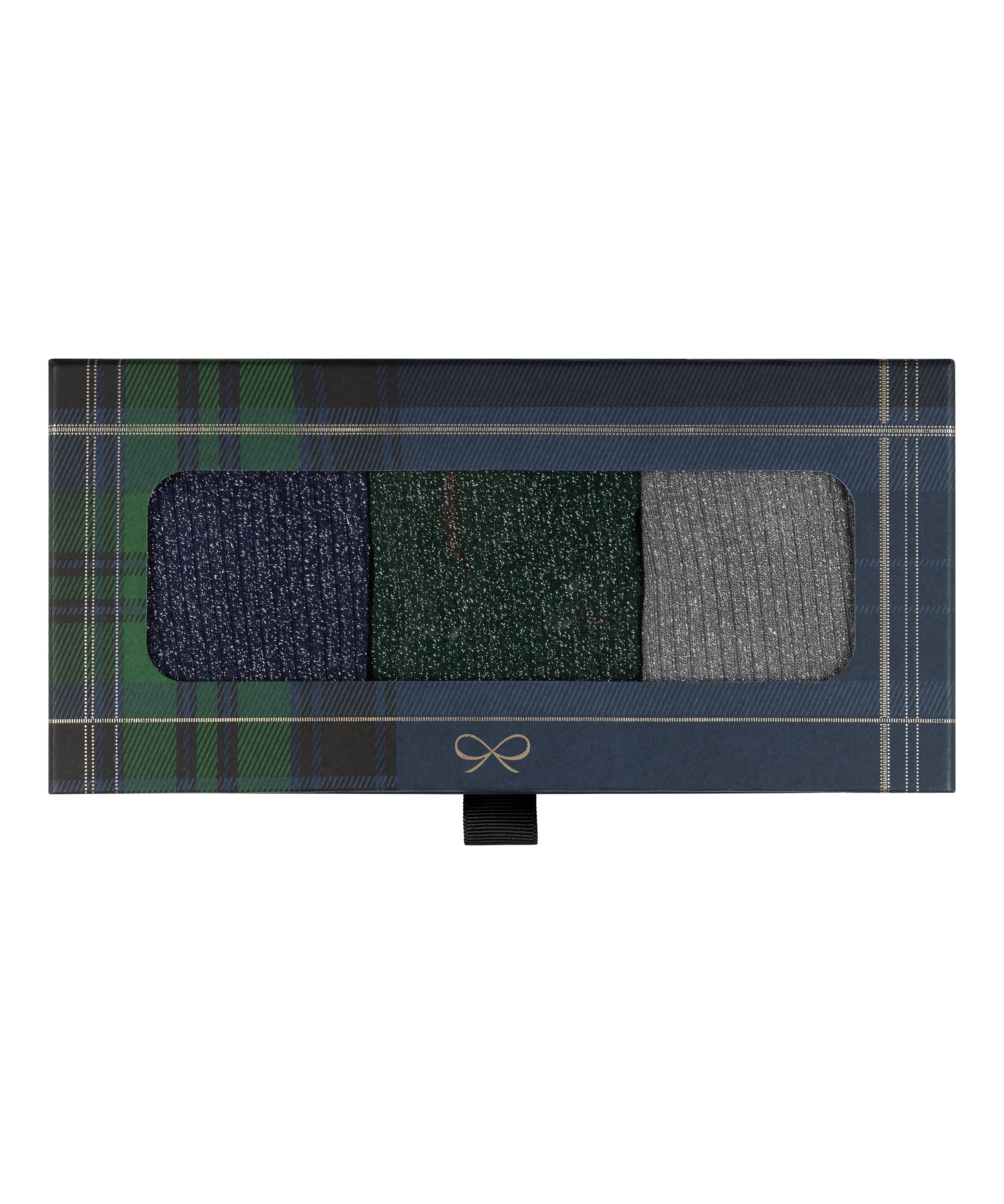 3 paar sokken Giftpack, Blauw, main