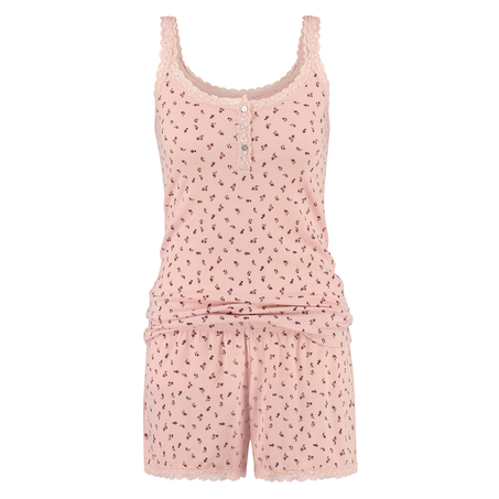 Short de pyjama ensemble Jersey velours Ditsey, Rose
