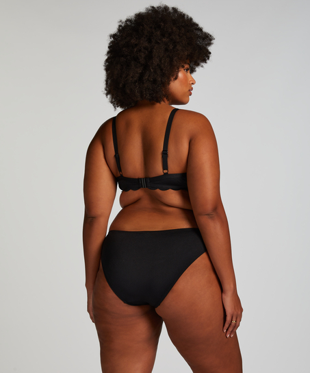 Rio Bikinibroekje Scallop, Zwart