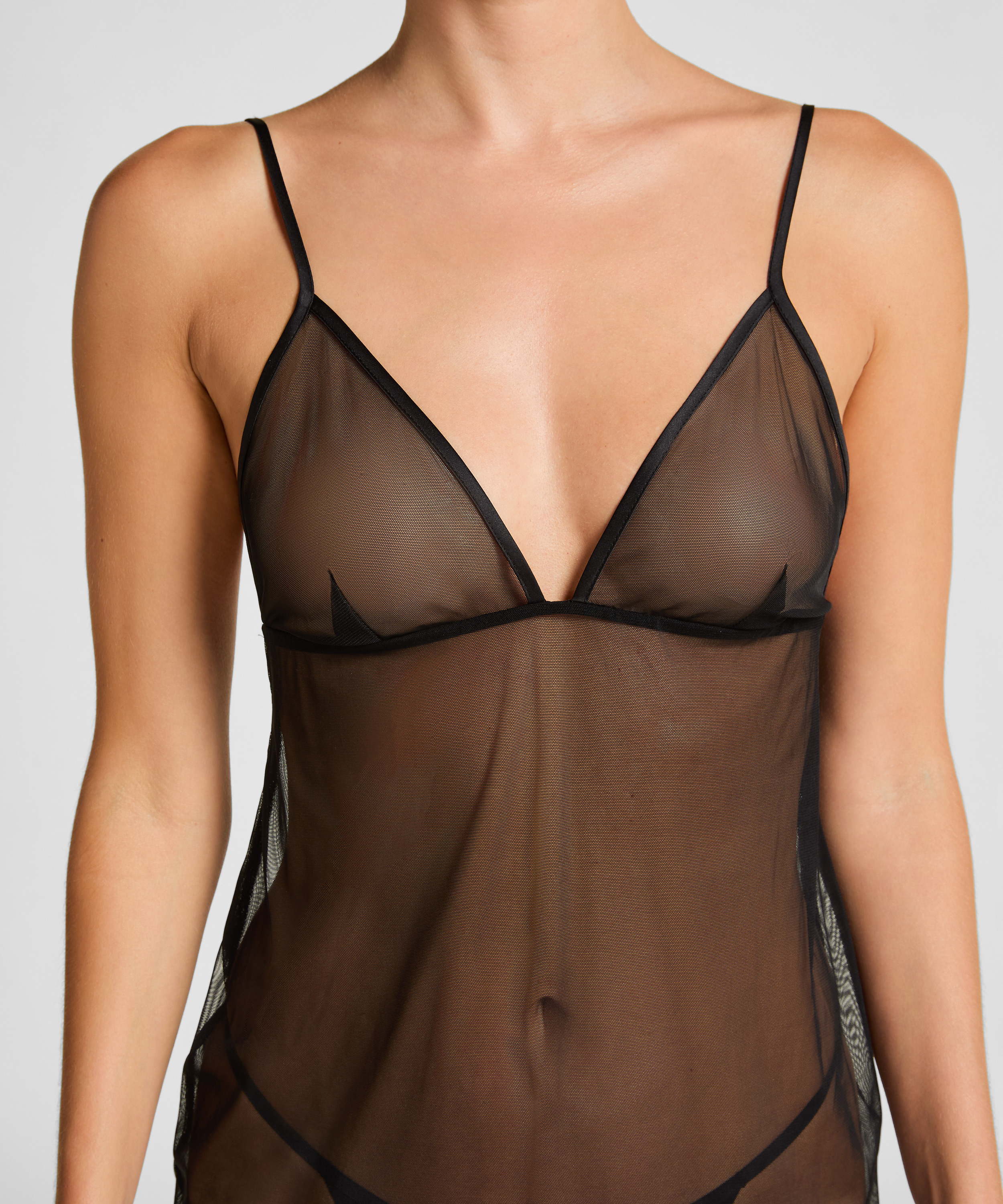 Marie slipdress, Zwart, main