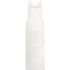 Slip dress longue en satin floral, Blanc
